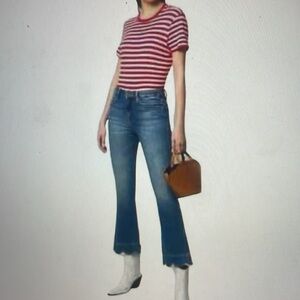 Frame Le Crop Mini bootcut with scalloped hem sz 28